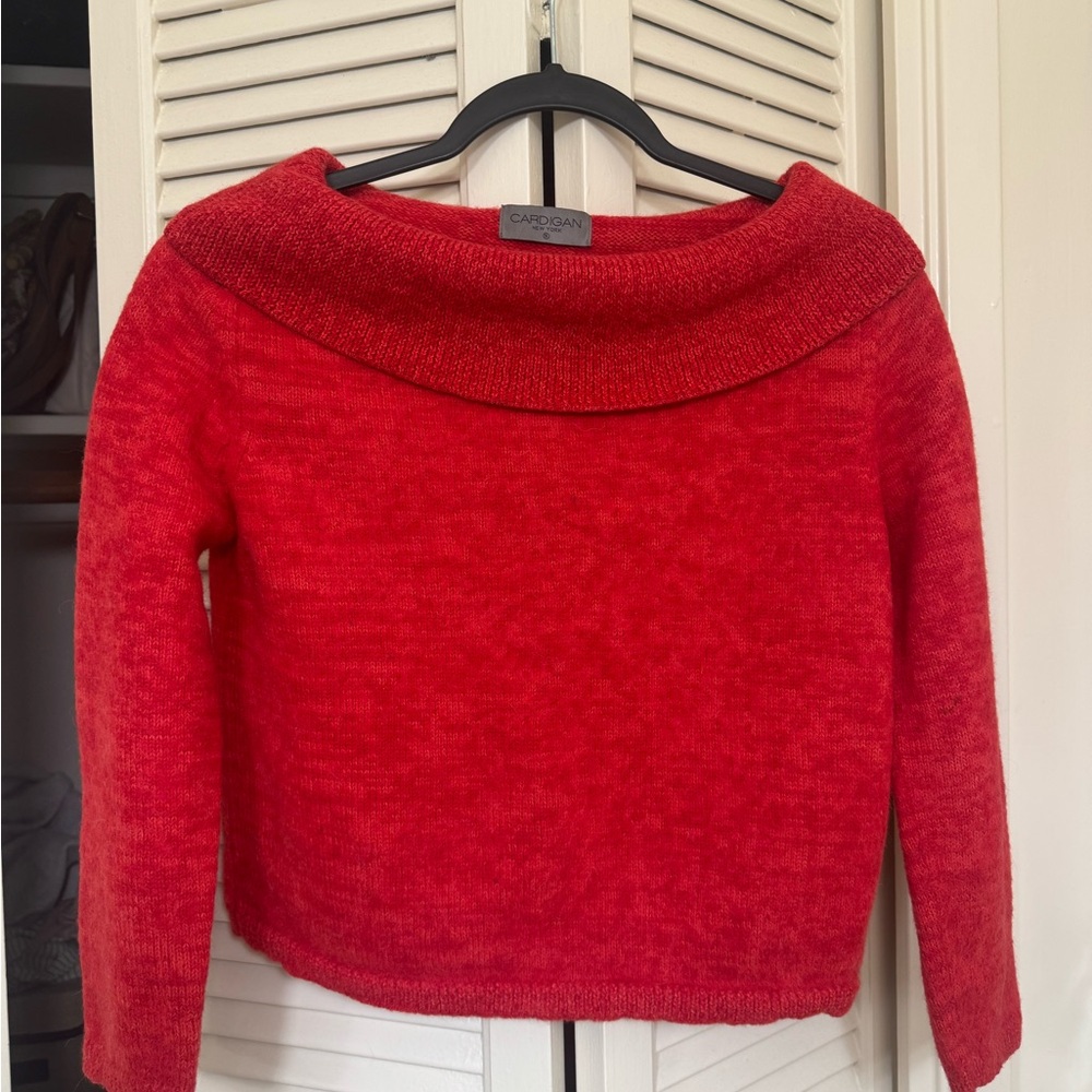 Vibrant Red Cowl Neck Sweater by